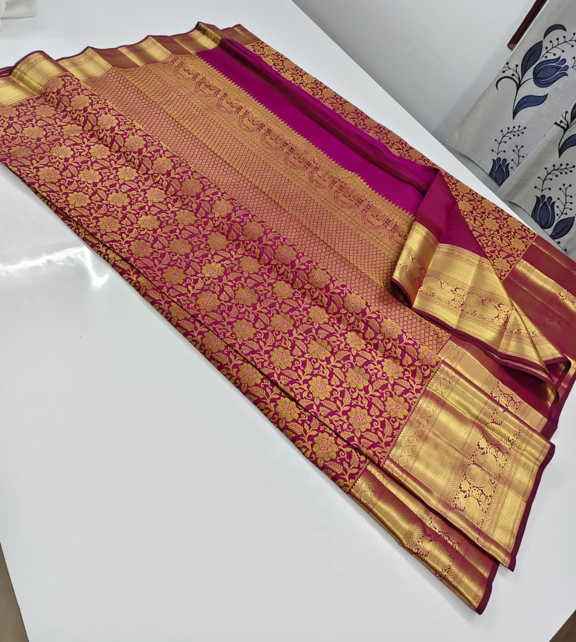 Exclusive New Kanchipuram Pure Silk Double Warp Butta Body Designed Sarees Handloom